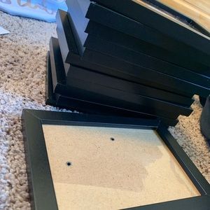 (12) 4x6 black picture frames used at wedding